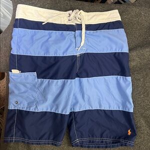 Polo by Ralph Lauren Boy’s Striped Blue and Navy Board Shorts